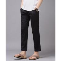Pantalones informales de seda de hielo para hombre, Pantalones rectos transpirables finos para negocios, ropa de oficina para exteriores, Verano - details 3