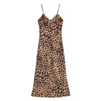 Vestido Midi de Moda Verano 2024 Estilo Interior con Estampado de Leopardo - details 1