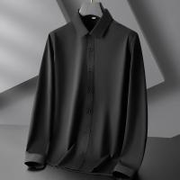hombre manga larga ropa hombre Nueva camisa informal de negocios de manga larga de Color sólido para hombre, resistente a las arrugas, cómoda, versátil para todas las estaciones - details 8