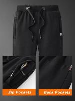 Pantalones de chándal de invierno para hombre, pantalones de chándal gruesos y cálidos de lana, ropa deportiva con bolsillos y cremallera, pantalones de chándal informales de algodón de talla grande 6XL 7XL 8XL - details 7