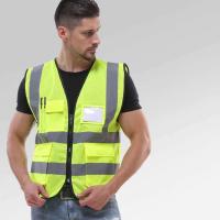 Deportes transpirable trabajo poli Hi Vis amarillo edificio icono bicicleta correr motocicleta seguridad chaleco reflectante con almacenamiento de teléfono - details 7