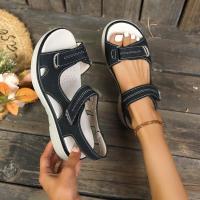 Sandalias casuales de velcro nuevas de verano con suela gruesa de talla grande para mujer - details 12