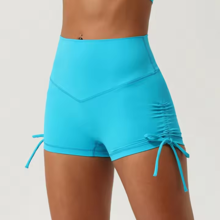Pantalones Cortos de Yoga con V-Shape Hip Lifting Secado Rápido Diseño de Cordón - 1