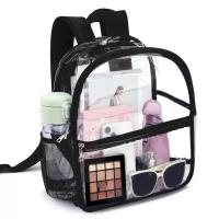 Mochila transparente de PVC con correas ajustables, mochila informal Visible, impermeable, de gran capacidad, para almacenamiento escolar, playa - details 5
