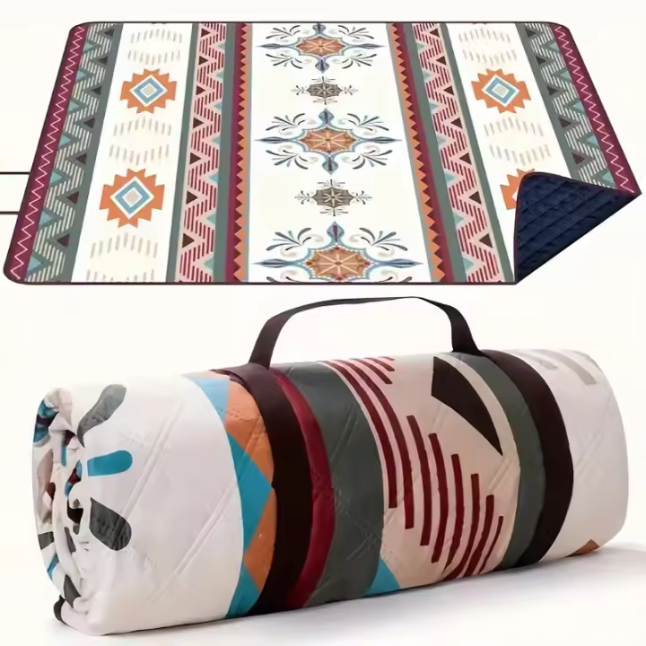 Manta de picnic impermeable 200 x 200 para exteriores, Manta de camping impermeable, sin arena, manta de playa grande, portátil, lavable, para playa, barbacoa, picnic, senderismo, viajes, camping - 1