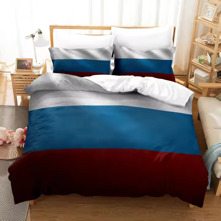 Cubierta de Edredón de Bandera Rusa 3D Impresa Ropa de Cama para Dormitorio de Adolescentes - 1
