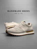 Zapatos blancos de suela gruesa de piel de vaca de primera capa de cuero genuino de alta gama - details 14