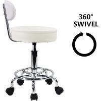 Bar telesilla Silla giratoria banqueta experimentales heces Aprendizaje Belleza Silla Alta Trasera Regulable en Altura con Ruedas (Negro) - details 12