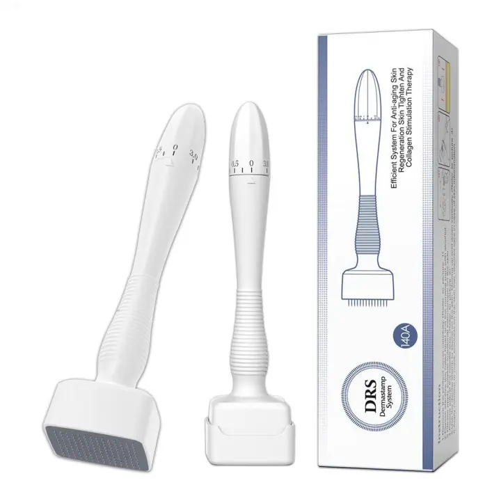 Sello Derma DRS por Dr. Pen 140 Agujas de Microagujas de Titanio para Crecimiento del Cabello y Cuidado de la Piel Facial - 1