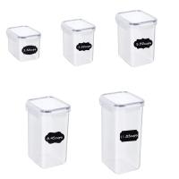Organizadores de almacenamiento de alimentos con tapa, contenedor de granos, refrigerador, caja de fideos, tanque de almacenamiento multigrano, latas selladas, suministro de cocina, 5 piezas - details 8