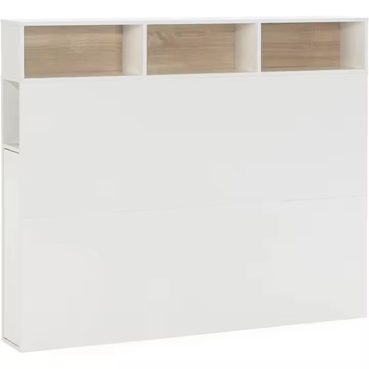 Cabecero de Cama Zeus 95 cm con almacenaje Blanco, 2 Puertas 9 Huecos - 1