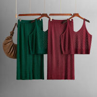 BGTEEVER, conjunto de falda informal de punto de 2 piezas para mujer, camisola sin mangas y paquete de faldas a la cadera para primavera y verano, trajes femeninos - details 4