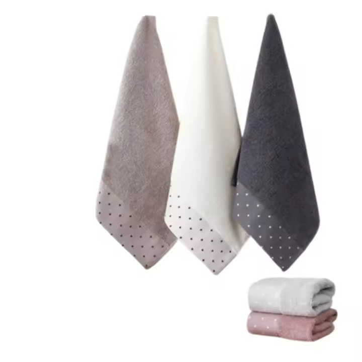 Toallas de Cara Cuadradas de Algodón 100% Absorbentes con Rayas Comodidad Suave para Hombres y Mujeres Ideal para Baño y Viajes - 1