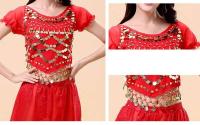 Conjunto de vientre para adultos de princesa, puesta en escena en Arabia Oriental, Bollywood Tre Rave, trajes de baile - details 8