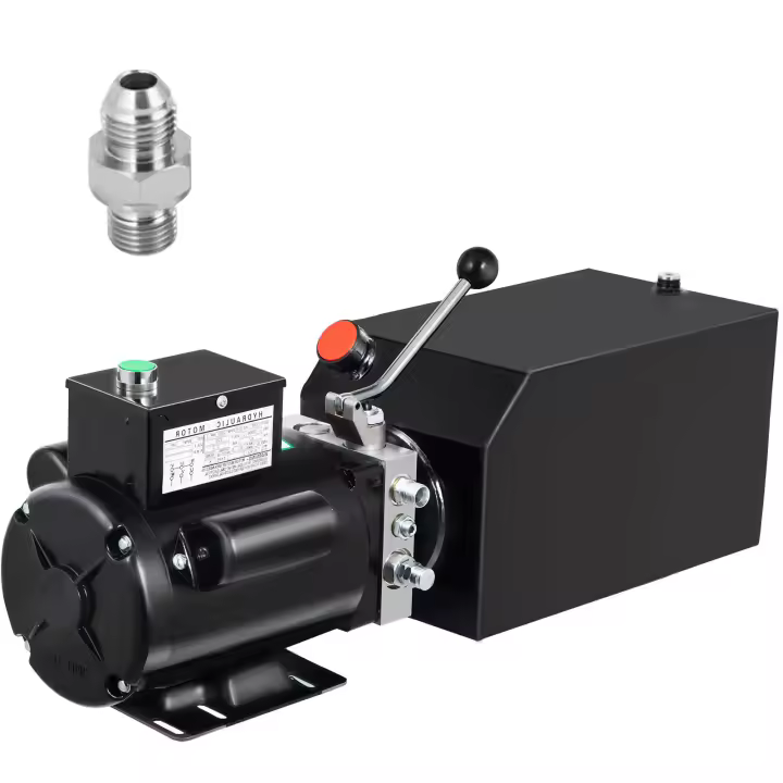 SucceBuy Unidad de energía hidráulica de 14 cuartos, bomba de elevación de automóvil de 2950 PSI, paquete hidráulico de remolque de descarga, 230 V 60 Hz 1 PH, taller de reparación de automóviles, tanque de depósito de aceite - 1