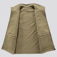 Chalecos de Camping de Doble Cara para Hombres Abrigo Táctico de Lana Cálida con Múltiples Bolsillos Ideal para Senderismo al Aire Libre - details 4