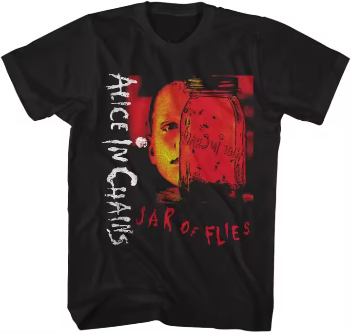 Camiseta Alice in Chains Jar of Files para hombre, camisetas de manga corta, camisetas gráficas de estilo Vintage de música de los años 90 - 1