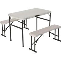 Mesa Pleg Crema 106,5x61x73,5cm C/2 Bancos - details 0