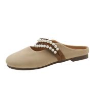 Zapatillas de mujer suaves Primavera-Otoño Baotou Punto de cabeza redondo Muller Perla - details 18