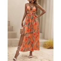 Nueva falda de mujer, estampada, sin espalda, de ence, con abertura - details 33