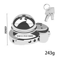 Nuevo candado masculino, anillo ajustable para pene, jaula de castidad, juguete sexual BDSM, enviado directamente - details 3