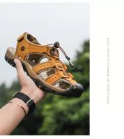 Sandalias De Verano Para Hombre, Zapatos Informales De Cuero Para Hombre, Sandalias Transpirables Para Exteriores Para Hombre, Zapatos De Playa, Zapatillas, Zapatos Romanos De Moda - details 23