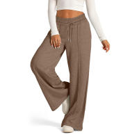 High Waisted Wide Leg Sweatpants Para Mujer Pantalones De Yoga Casuales Jogger De Cintura Baja Estilo Casual Cotton Ankle-Length - details 13