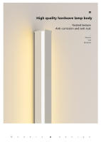 Lámpara de pared larga de línea minimalista nórdica, led, mesita de noche, sala de estar, dormitorio, lámpara de pared interior, blanco - details 10