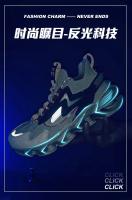 Zapatillas de ocio versátiles para hombre, zapatos deportivos ligeros y cómodos para caminar, zapatos para correr con hoja de grafiti a la moda, calzado masculino - details 1