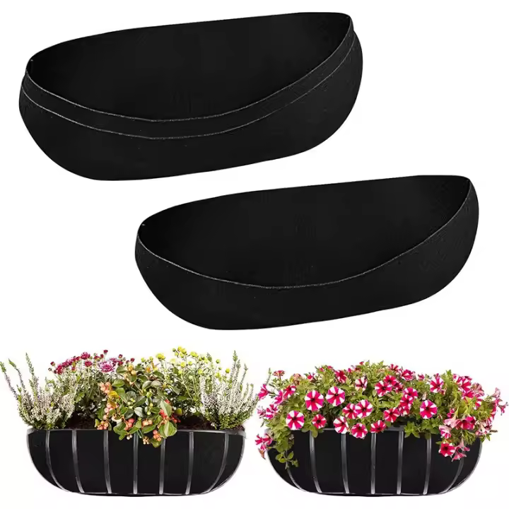 3pcs Planter Liner Trough Liner Hanging Planter Basket Liners Non-woven Plant Grow Bag Liner - 1