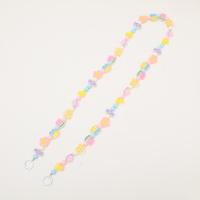 Cadena para bolso con cuentas, cadena para teléfono cruzada, estilo largo, antipérdida, correa cruzada para teléfono móvil, correas universales para el cuello para teléfono de Color caramelo - details 11