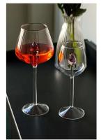 Gran capacidad 3D Dia Rosa de cristal con alas de corazón incorporado copas de vino tinto copas copas regalo 1 PC - details 6