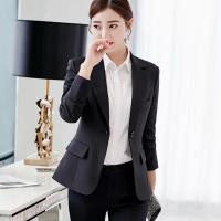 Blazer Elegante para Mujer Traje de Oficina Formal de Talla Delgada Chaqueta con Bolsillos - details 13