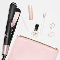 Estilizador de Cabello Pro 2-en-1 Liso y Spiral Wave Hierro Plano de Titanio Dorado - details 9