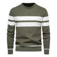 Nueva Suéter De Otoño Para Hombre Con Cuello Redondo Y Mangas Largas Patchwork Caliente Y Delgado Moda Casual Ropa De Hombre - details 7