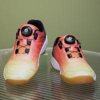 Zapatos de bádminton profesionales ligeros, transpirables, antideslizantes, amortiguadores, rojos, profesionales, zapatos de tenis. - details 2