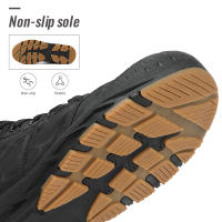 Botas de invierno para hombre, botines de camuflaje, botas de nieve impermeables, zapatillas de trabajo de felpa que mantienen el calor, zapatos militares, zapatos de senderismo tobilleros elegantes - details 7
