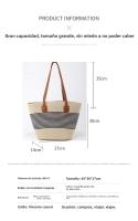 Bolso de paja para mujer, nuevo bolso de hombro de gran capacidad para vacaciones al aire libre en la playa junto al mar - details 5