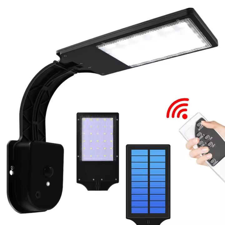 Luz Solar para jardín, iluminación de seguridad, lámpara ABS, impermeable IP55, 4 modos de trabajo con Control remoto, patio, garaje - 1