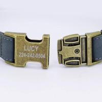 perro personalizado cuero PU, Collar de cachorro personalizado, collares mascotas grabados gratis para perros pequeños, medianos - details 18