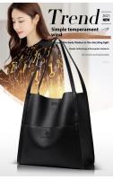 Bolso de hombro de lujo para mujer, bandolera sencilla de Color puro, bolso de compras de gran capacidad - details 8