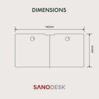 Escritorio Elevable Eléctrico 140x60 cm, con Controlador de Pantalla Digital y Memoria, Gancho para Auriculares y Soporte para Bebidas, Escritorio Ergonómico para Oficina y Hogar - Arce - details 2