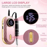Máquina pulidora de uñas recargable, accesorios para lijadora de esmalte de uñas de Gel, herramienta profesional para manicura, 35000RPM - details 0