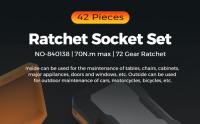 Kit de destornilladores Juego de accionamiento magnético de llave dinamométrica de trinquete 42 en 1 con varilla de extensión de eje flexible, adecuado para reparación de muebles, reparación de bicicletas, reparación de computadoras, bricolaje - details 0