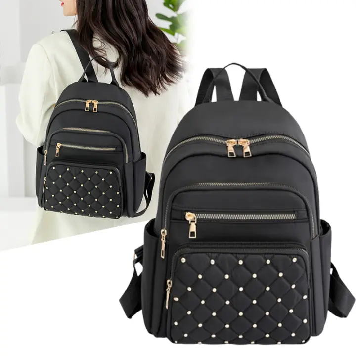 Mochila ligera para mujer, mochila informal de almacenamiento versátil de gran capacidad, a la moda - 1