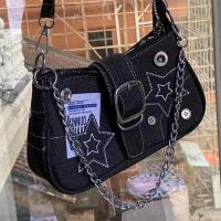 Bolso de hombro pequeño de lona con forma de estrella para mujer con estilo moderno. - details 5