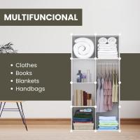 Armario Modular Organizador de Ropa de 12 Módulos para Hogar Estante de Almacenamiento para Dormitorio Negro - details 18