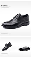 Zapatos de cuero auténtico británico Zapatos de negocios elegantes con cordones - details 16
