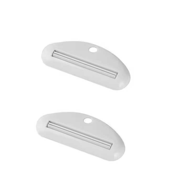 Exprimidor de pasta de dientes de plástico multifunción, 2 uds., sin residuos, Clip para tubo de pasta de dientes, dispensador Manual de limpiador Facial para Baño - 1