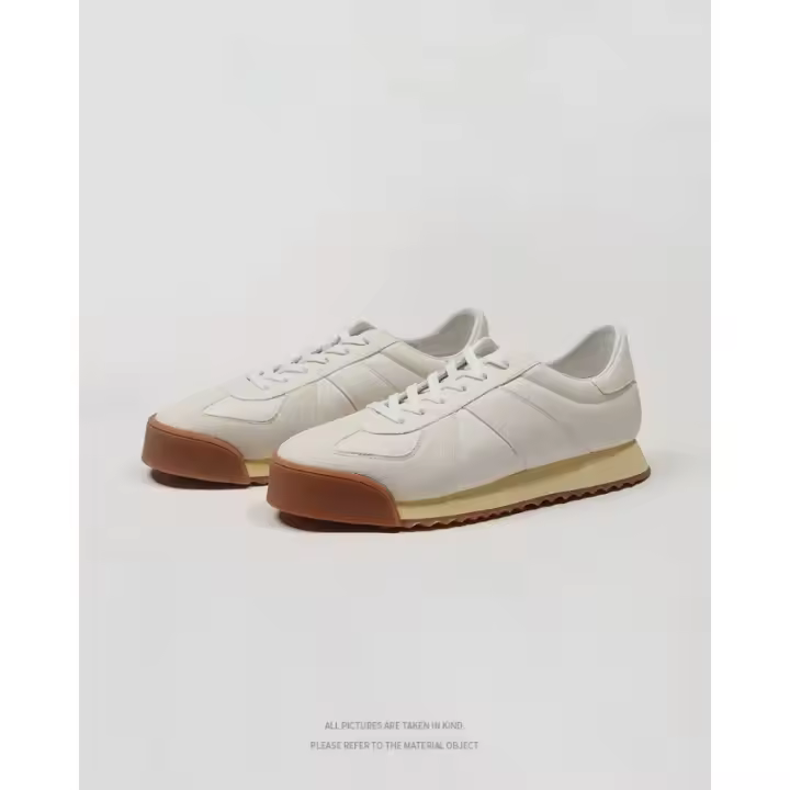 Zapatos blancos de cuero de alta gama de cuero de vaca que aumenta la tendencia de la plataforma zapatos de los hombres - 1
